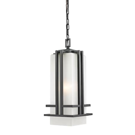 Abbey Outdoor Chain Light, Outdoor Rubbed Bronze & Matte Opal